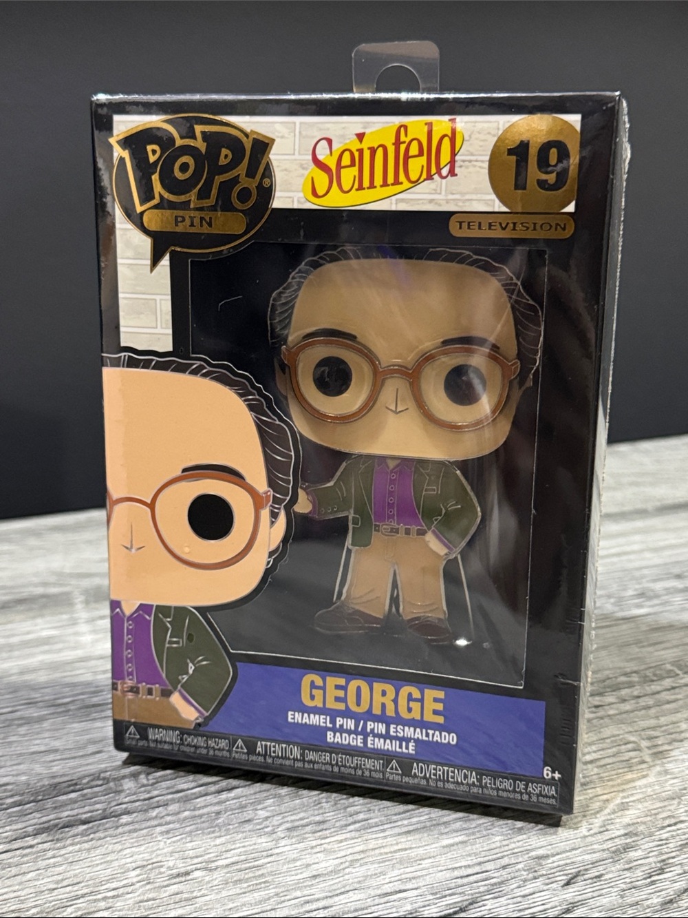 Funko Pop! Pin | Television Seinfeld #19: George (2021) - Collectible Enamel Pin